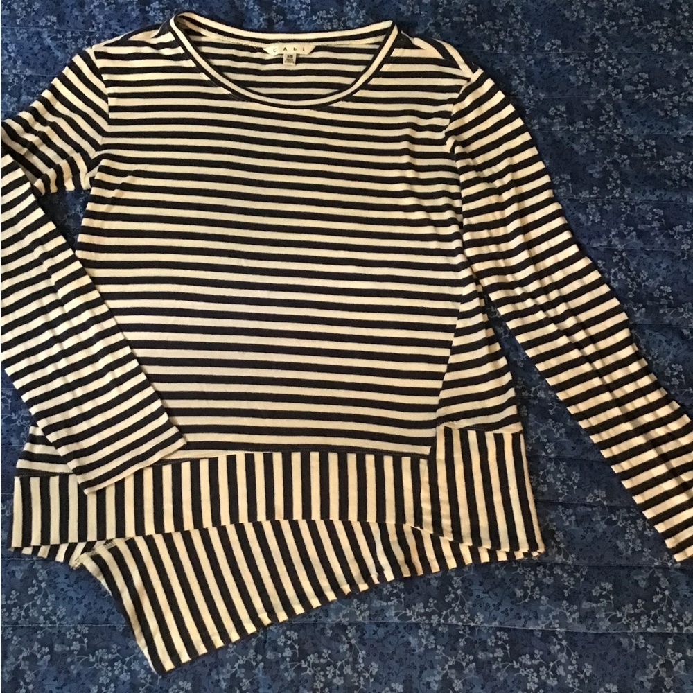 Women’s size XS Cabi long striped sleeve top . CC